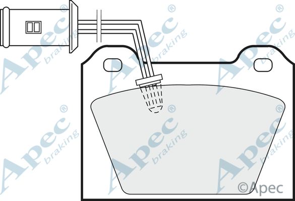APEC BRAKING Комплект тормозных колодок, дисковый тормоз PAD355